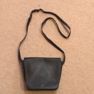 Genuine split leather cross body/shoulder bag